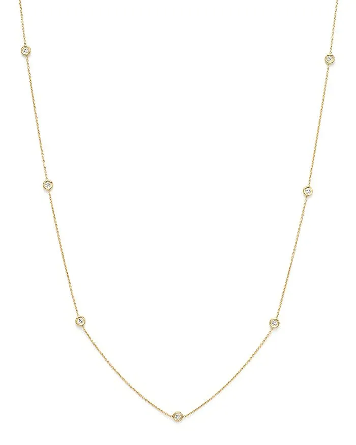 0.51cttw Diamond Station Necklace