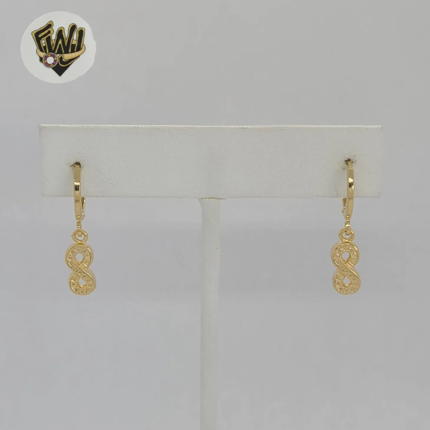 (1-1173-1) Gold Laminate - Infinity Dangle Earrings - BGF