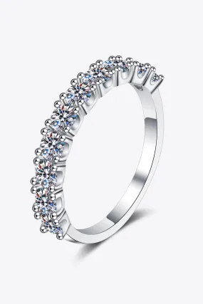 1 Ct Moissanite Half-Eternity Ring