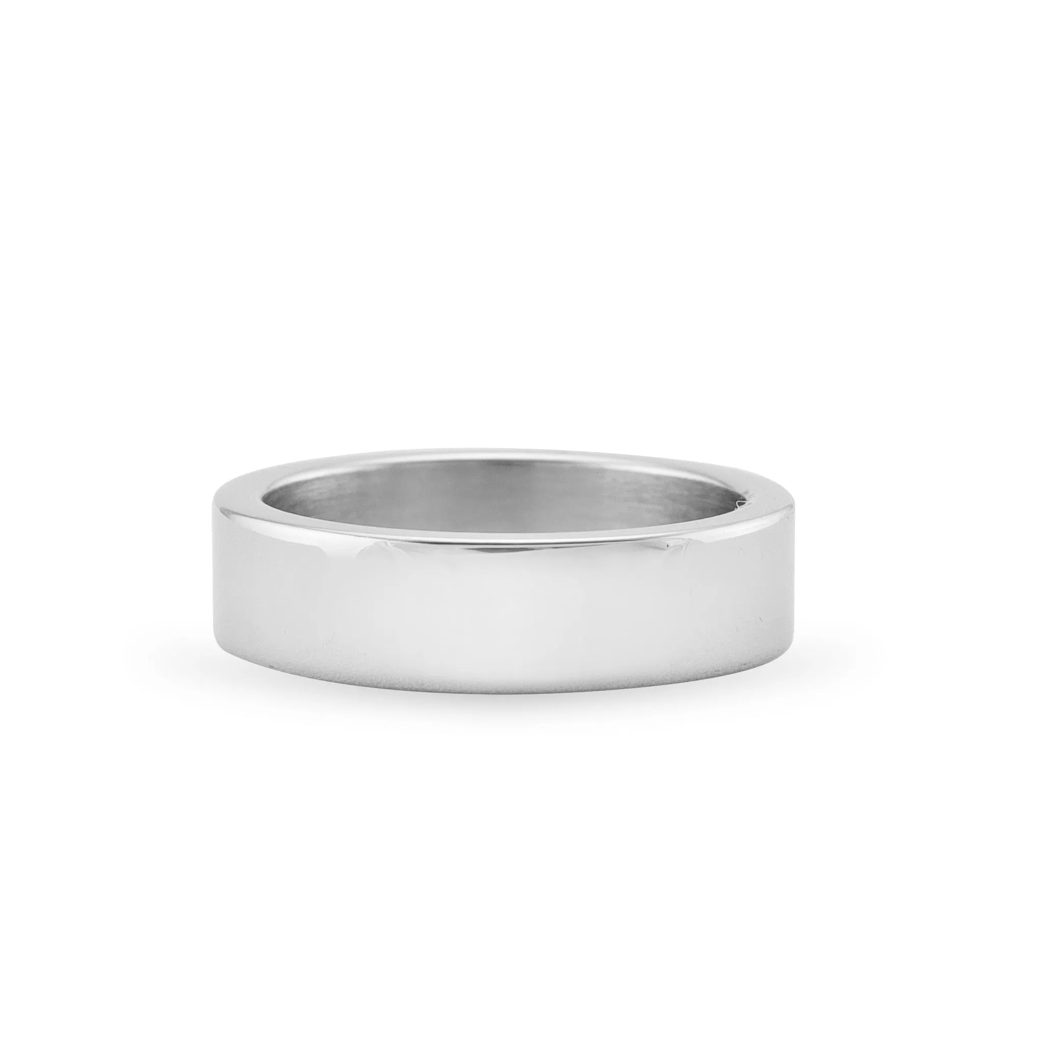 10 Pack - Polished Stainless Steel Blank Flat Ring / PRJ9005