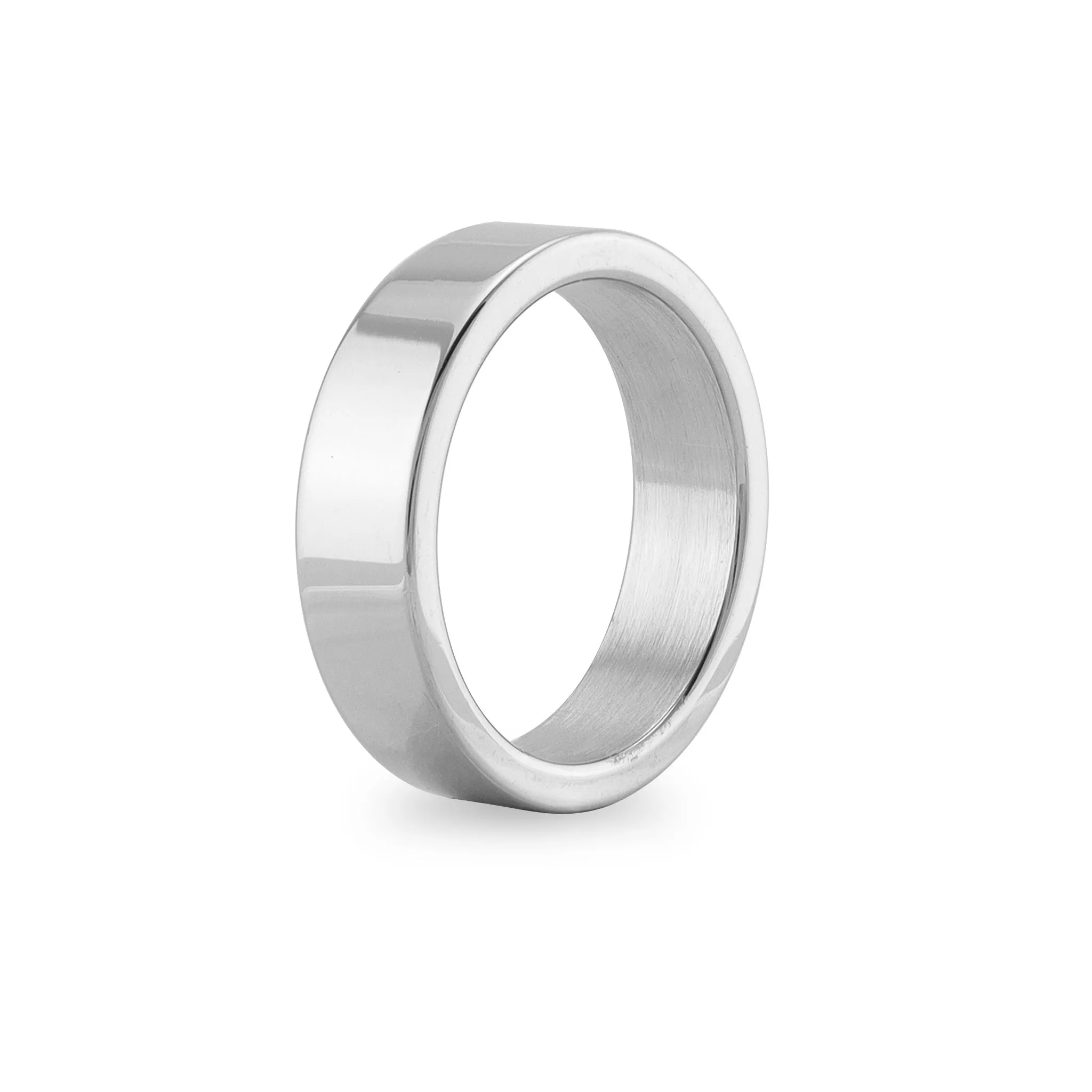 10 Pack - Polished Stainless Steel Blank Flat Ring / PRJ9005