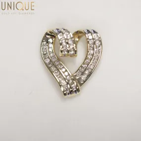 14 k Diamond Heart Pendant