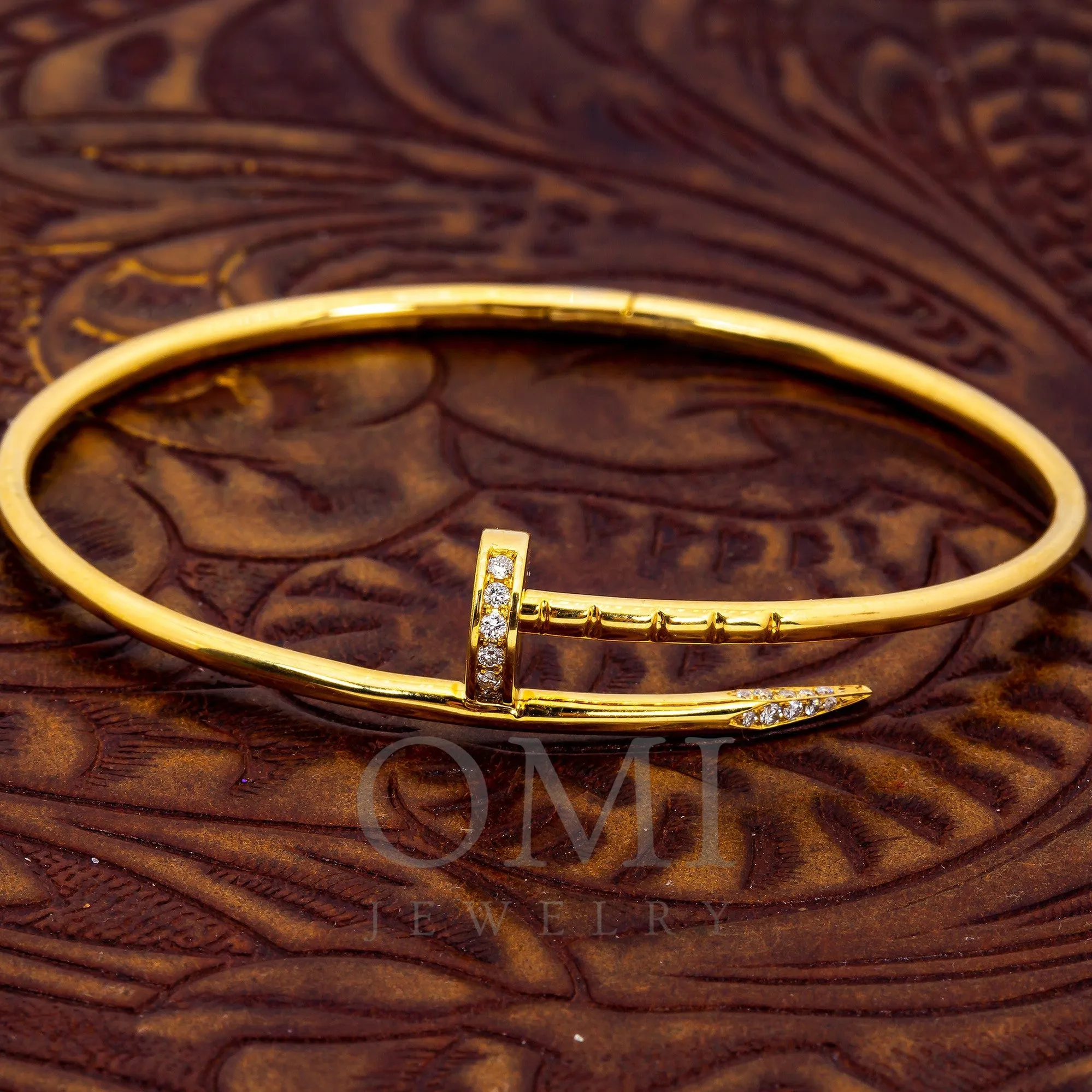 18K GOLD BRACELET 0.20 CT DIAMONDS