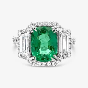 2.97CT Emerald & Diamond Ring