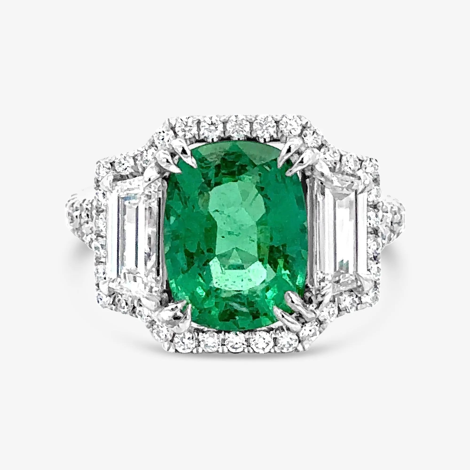 2.97CT Emerald & Diamond Ring