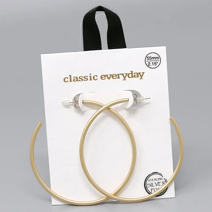 55 MM Metal Hoop Earrings