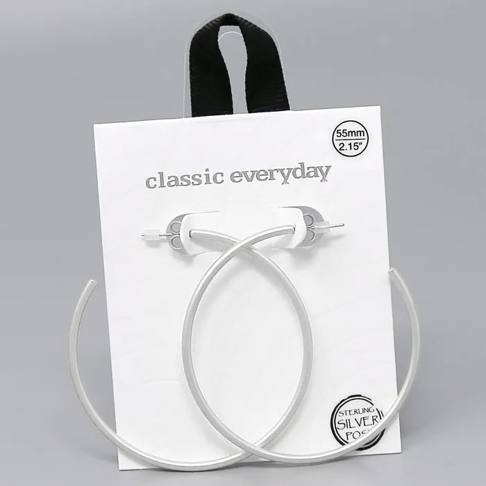 55 MM Metal Hoop Earrings