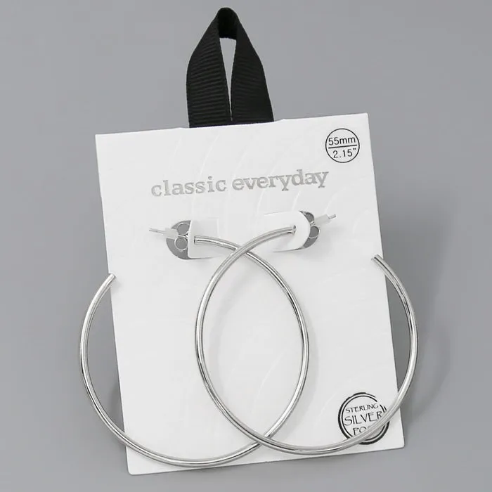 55 MM Metal Hoop Earrings