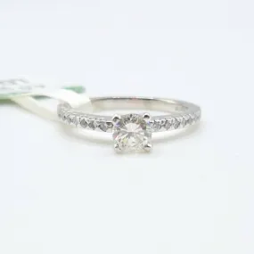 .77ct Diamond Engagement Ring with Paved Band