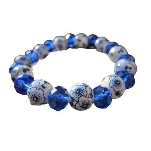 8 Color Crystal Ceramic Beads Strand Bracelet