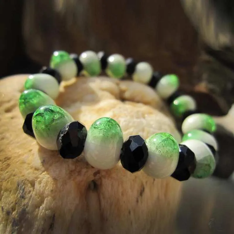 8 Color Crystal Ceramic Beads Strand Bracelet