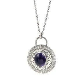 Amethyst Disc Pendant