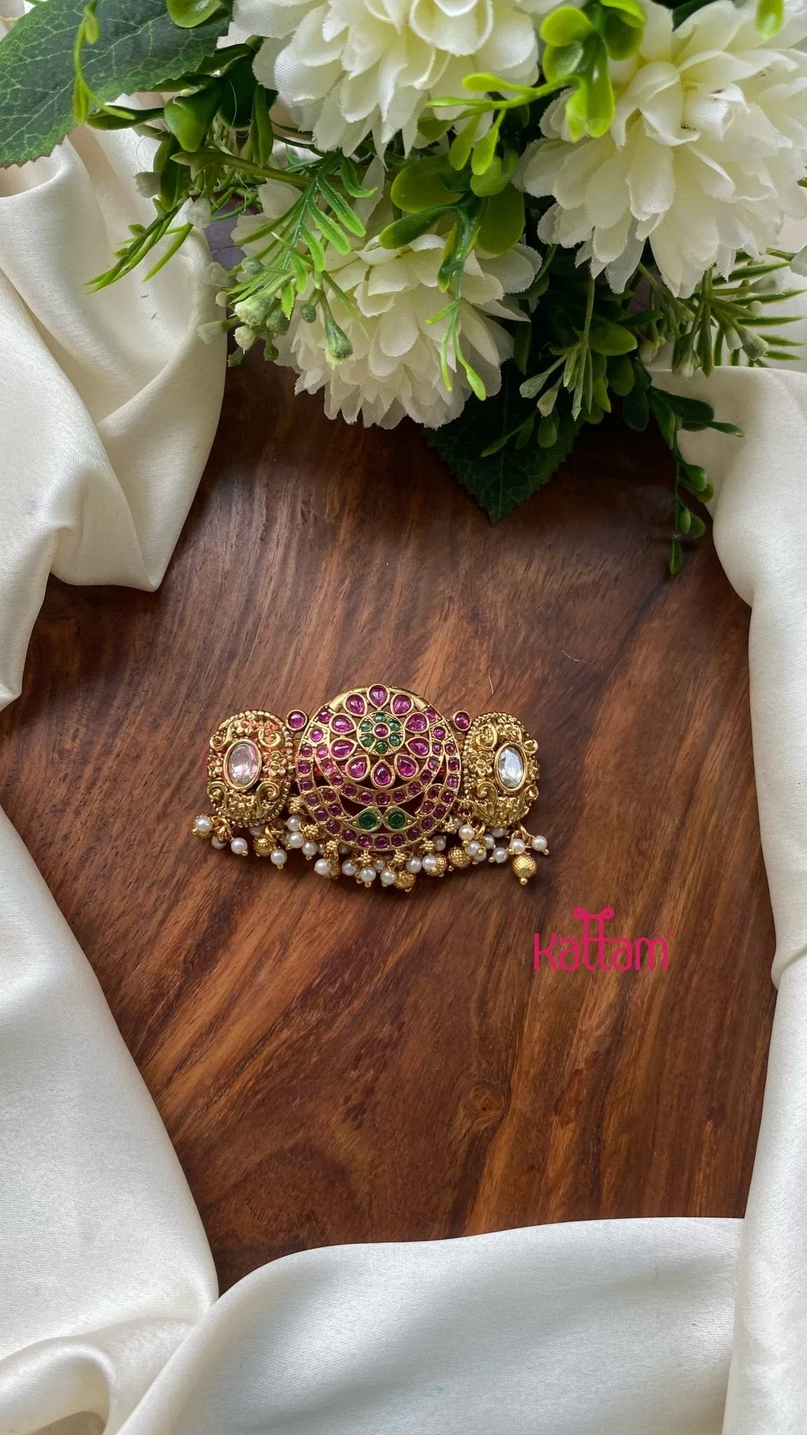 Antique Chandbali Hair Clip