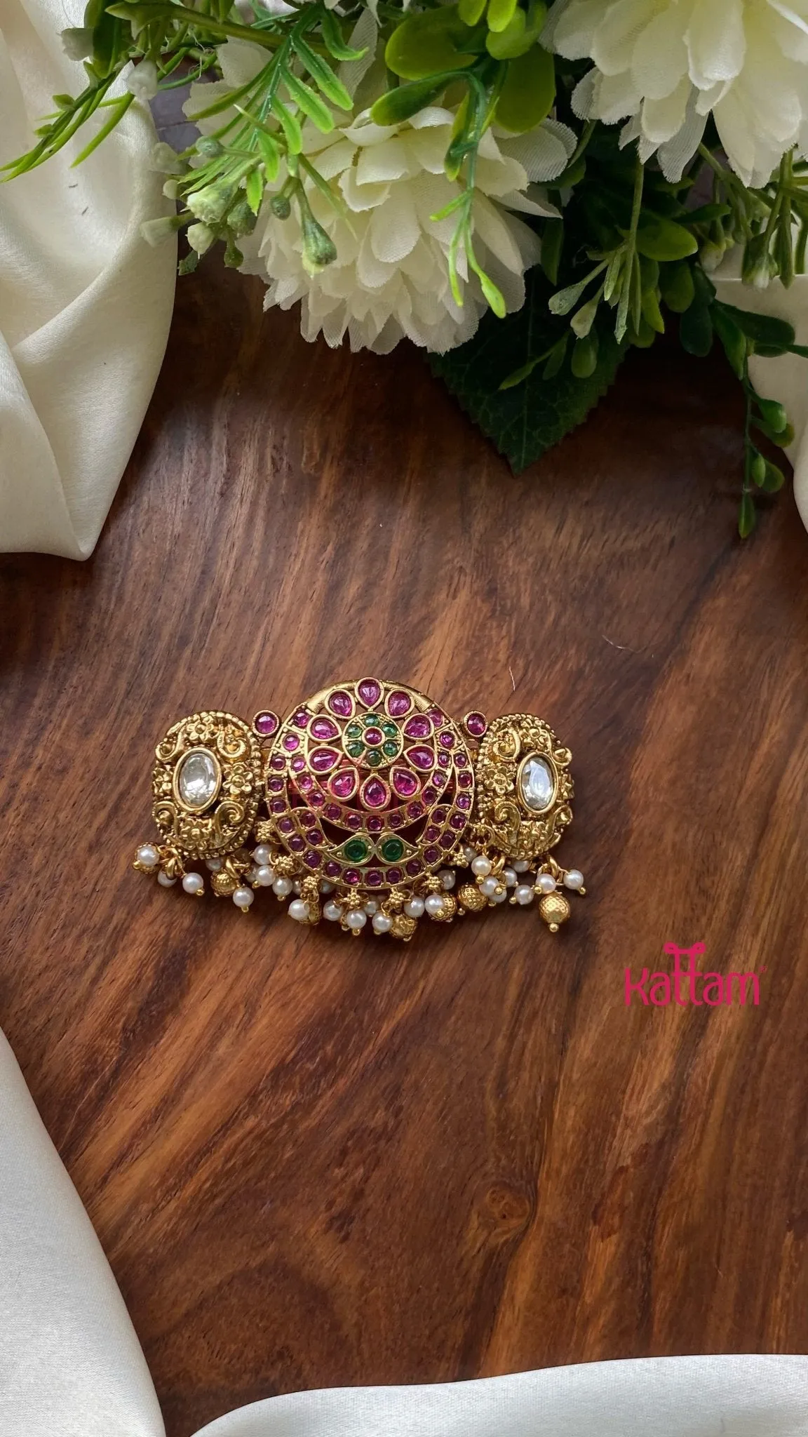 Antique Chandbali Hair Clip