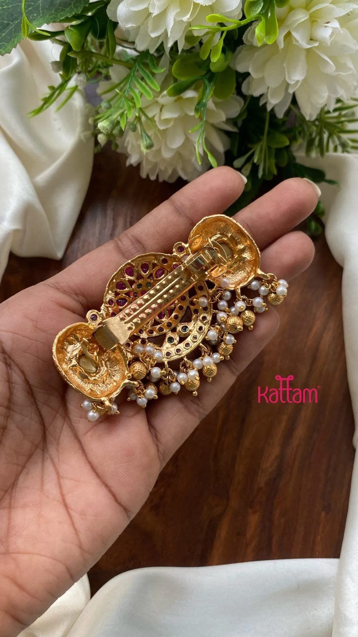 Antique Chandbali Hair Clip