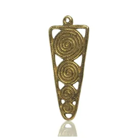 Baoule Cast Brass Heirloom Bead Pendant 5