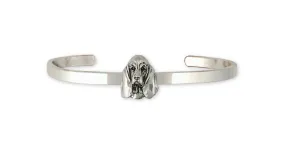 Basset Hound Bracelet Jewelry Sterling Silver Handmade Dog Bracelet BAS3-CB