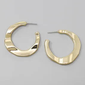 Bent Metal Hoop Earrings