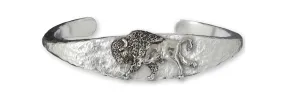 Bison Mans Cuff Sterling Silver Handmade Buffalo And Bison Jewelry  UBS1-MCB