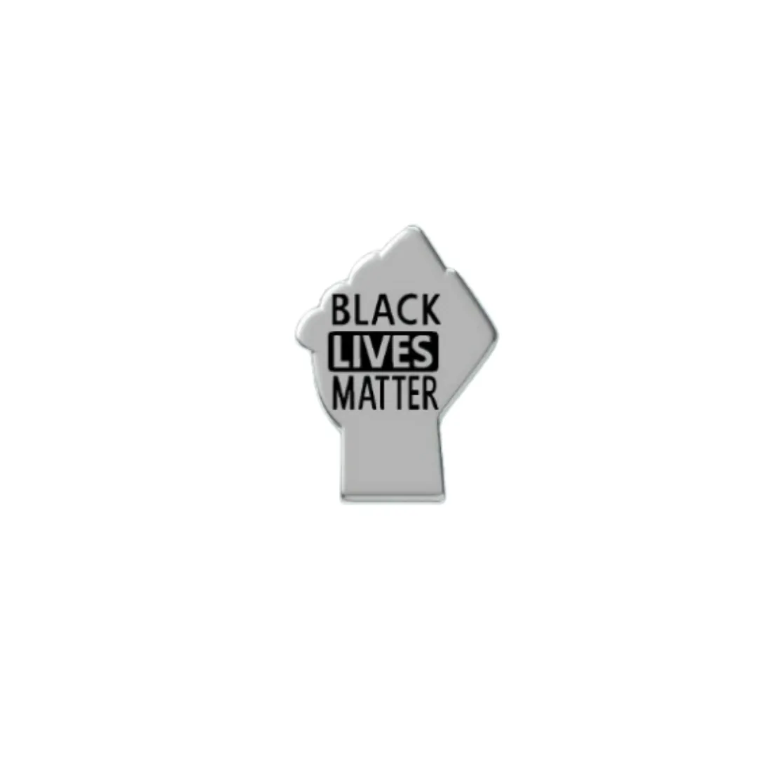 BLM Black Lives Matter Charm 925 Sterling Silver