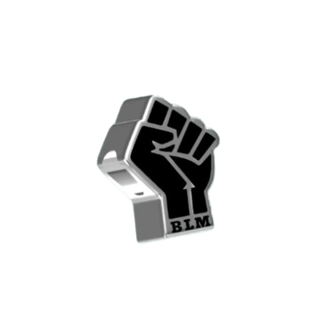 BLM Black Lives Matter Charm 925 Sterling Silver