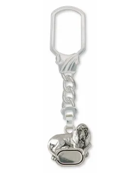 Bloodhound Key Ring Jewelry Sterling Silver Handmade Dog Key Ring BHD5-KRE