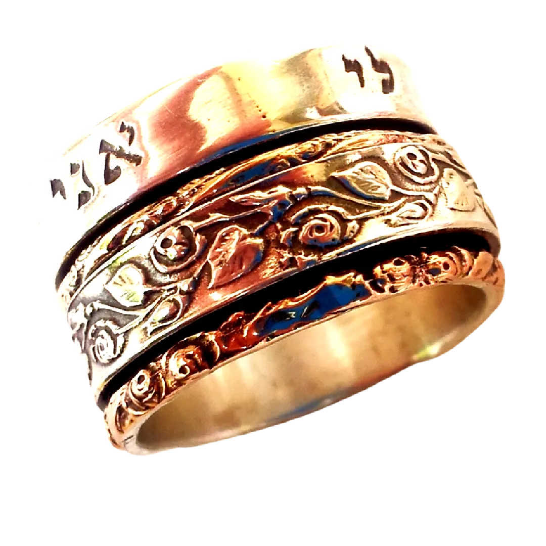 Bluenoemi Israeli spinner rings Meditation rings for women, engagement rings