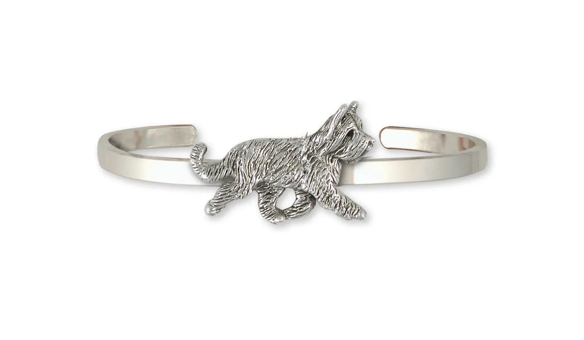 Briard Bracelet Jewelry Sterling Silver Handmade Dog Bracelet BRD2-CB