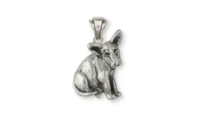 Bull Terrier Pendant Handmade Sterling Silver Dog Jewelry BU7-P