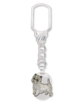 Cairn Terrier Key Ring Jewelry Sterling Silver Handmade Dog Key Ring CNWS8-KRE