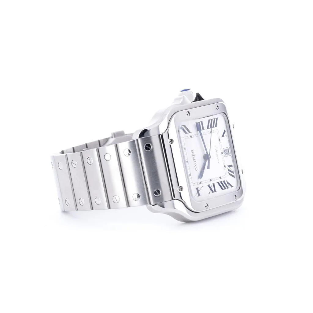 Cartier | 40mm Santos, White Dial - Stainless Steel