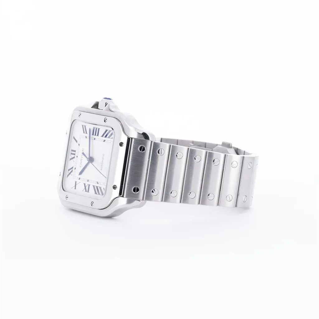 Cartier | 40mm Santos, White Dial - Stainless Steel