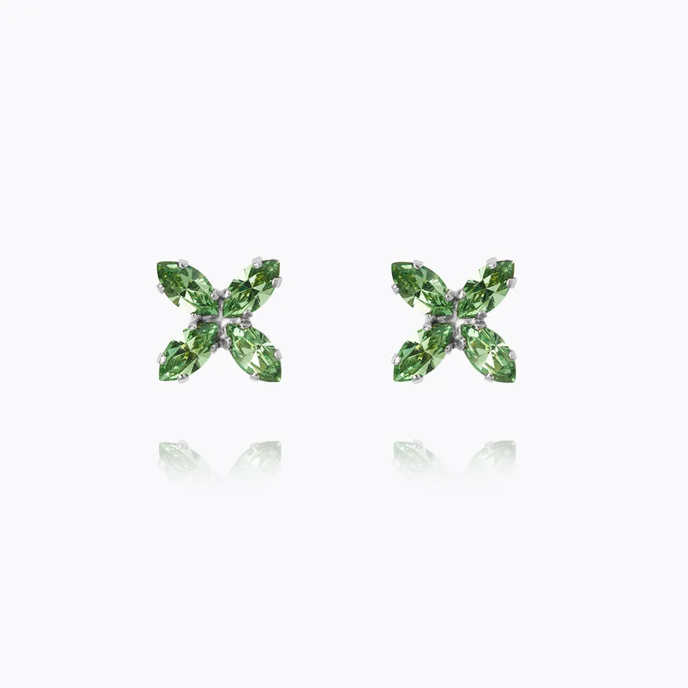 Crystal Star Earrings / Peridot