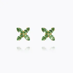 Crystal Star Earrings / Peridot