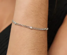 CZ Dainty Bracelet in Silver