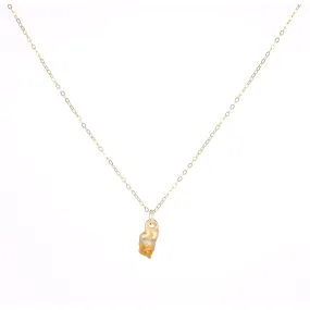 Dainty Raw Citrine Necklace