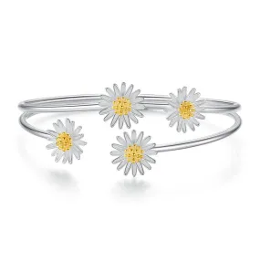 Daisy flower bracelet,jewelry bangle gift #013SDF-13