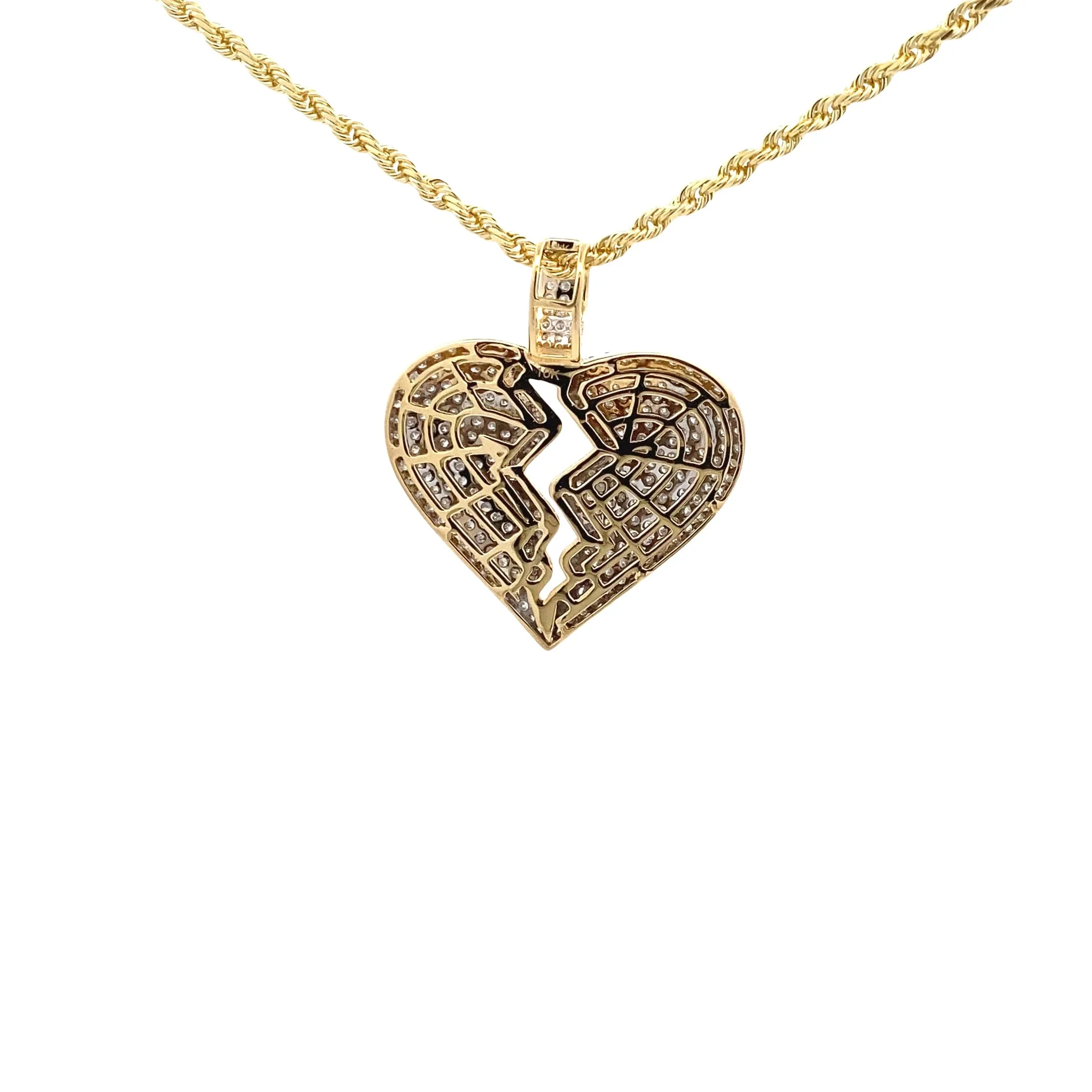 Diamond Broken Heart Pendant