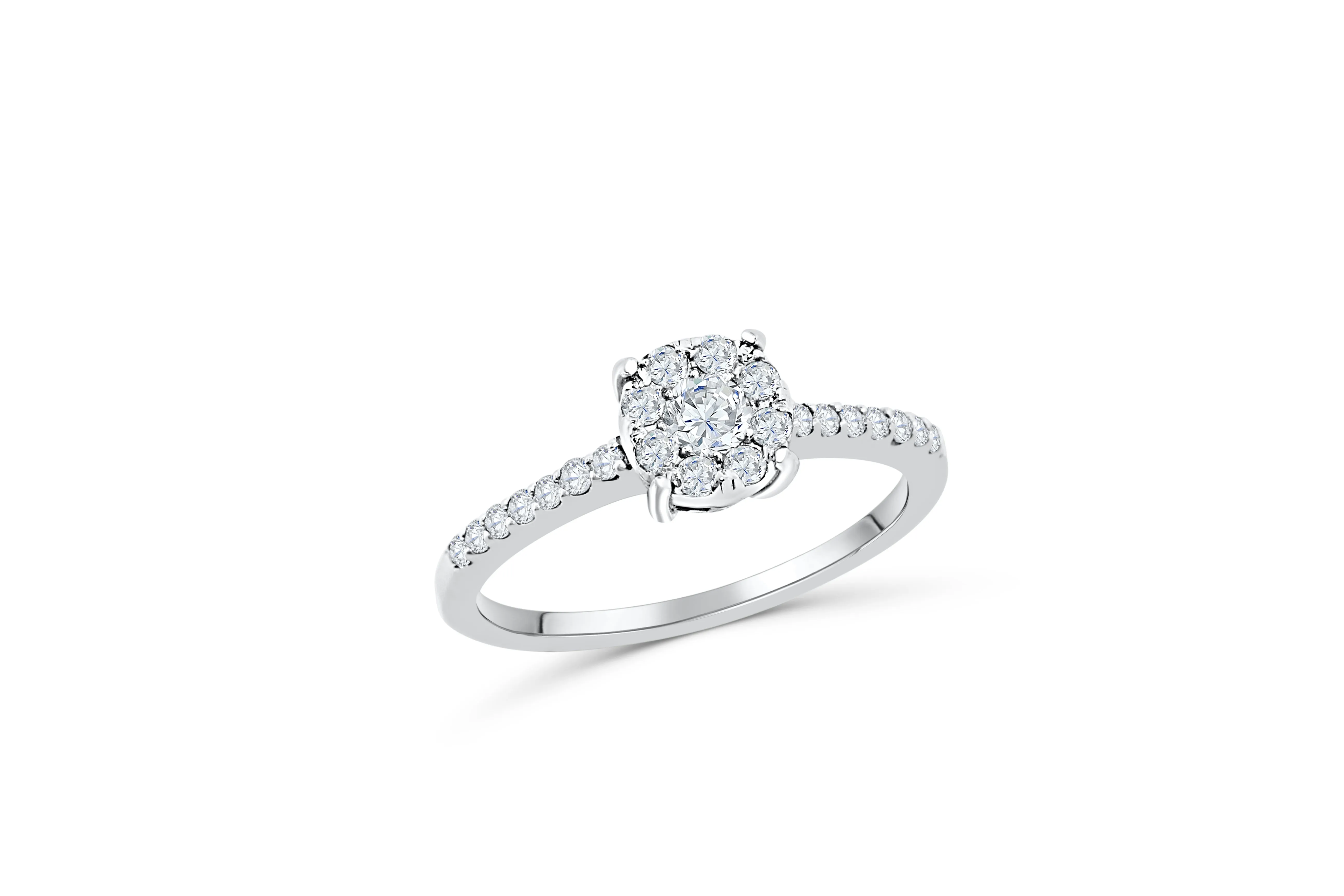 Diamond Engagement Ring 0.42 ct tw 14K White Gold DENG006