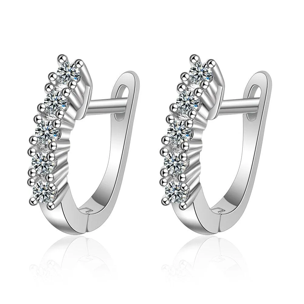 Diamond Little Hoop Earrings