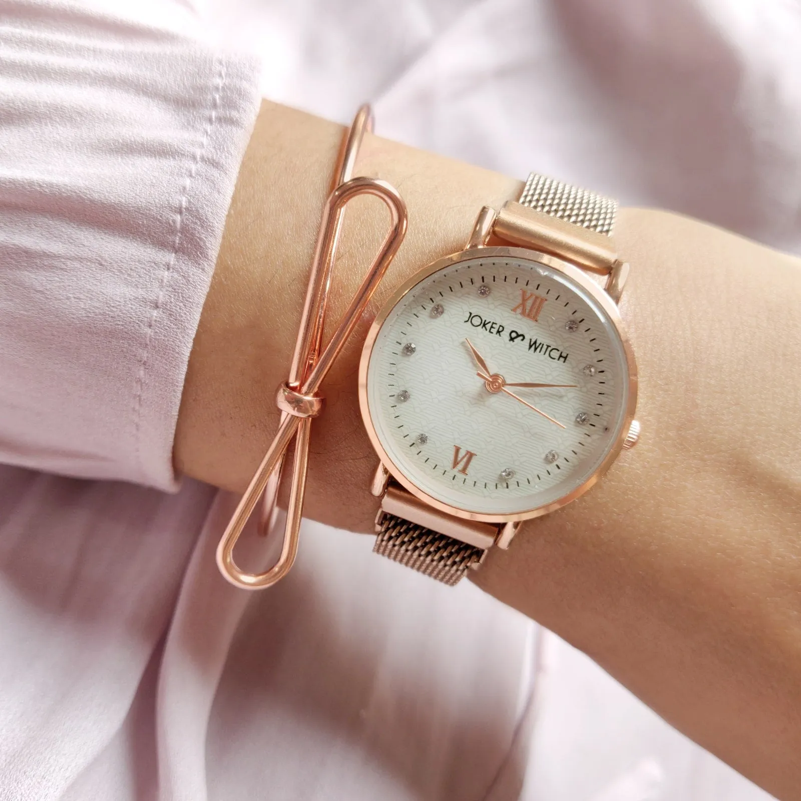 Dusk Rosegold Watch Bracelet Stack