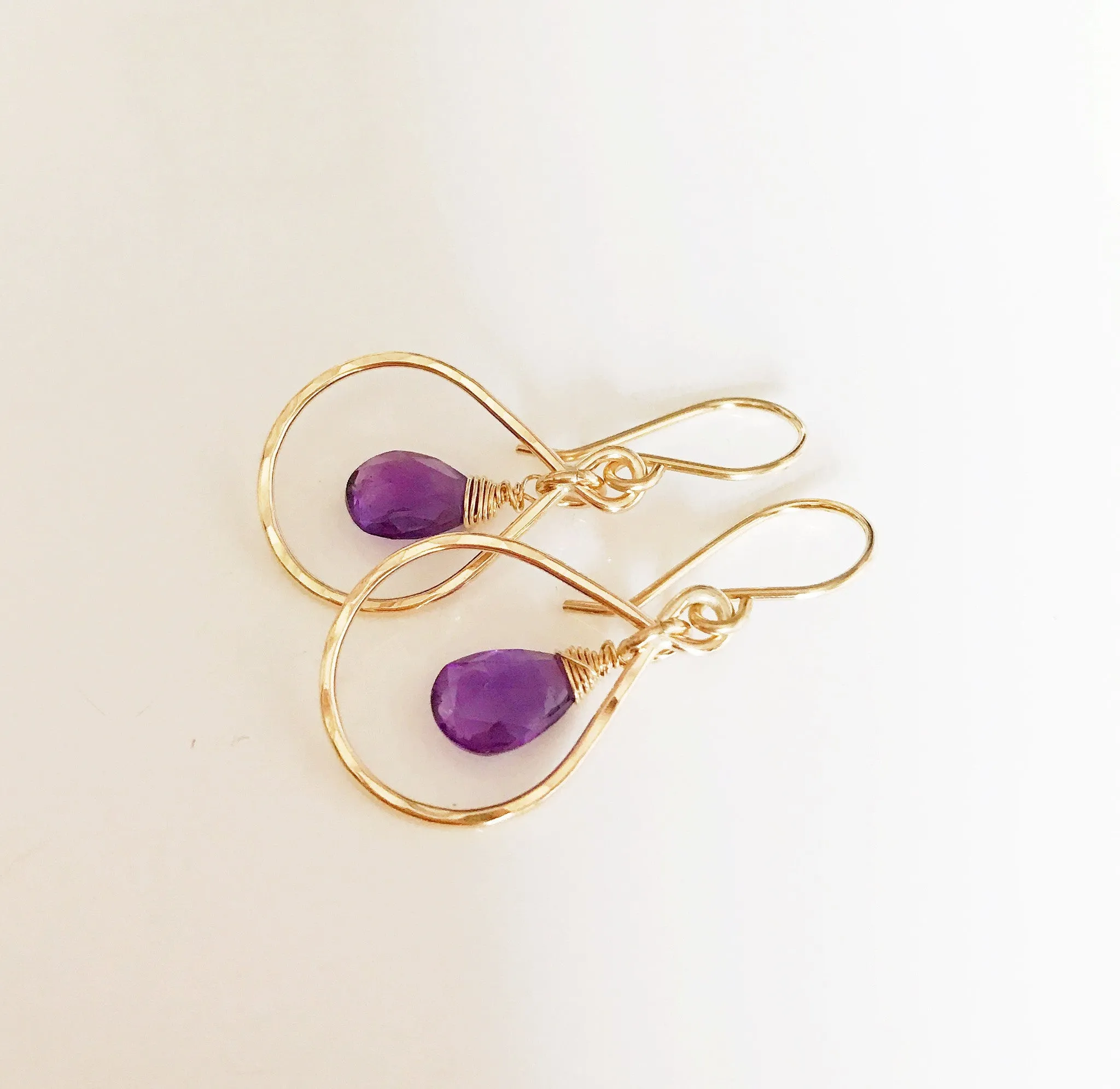 Earrings Irina - amethyst (E357)