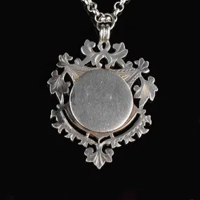 Edwardian Silver Watch Chain Fob Necklace