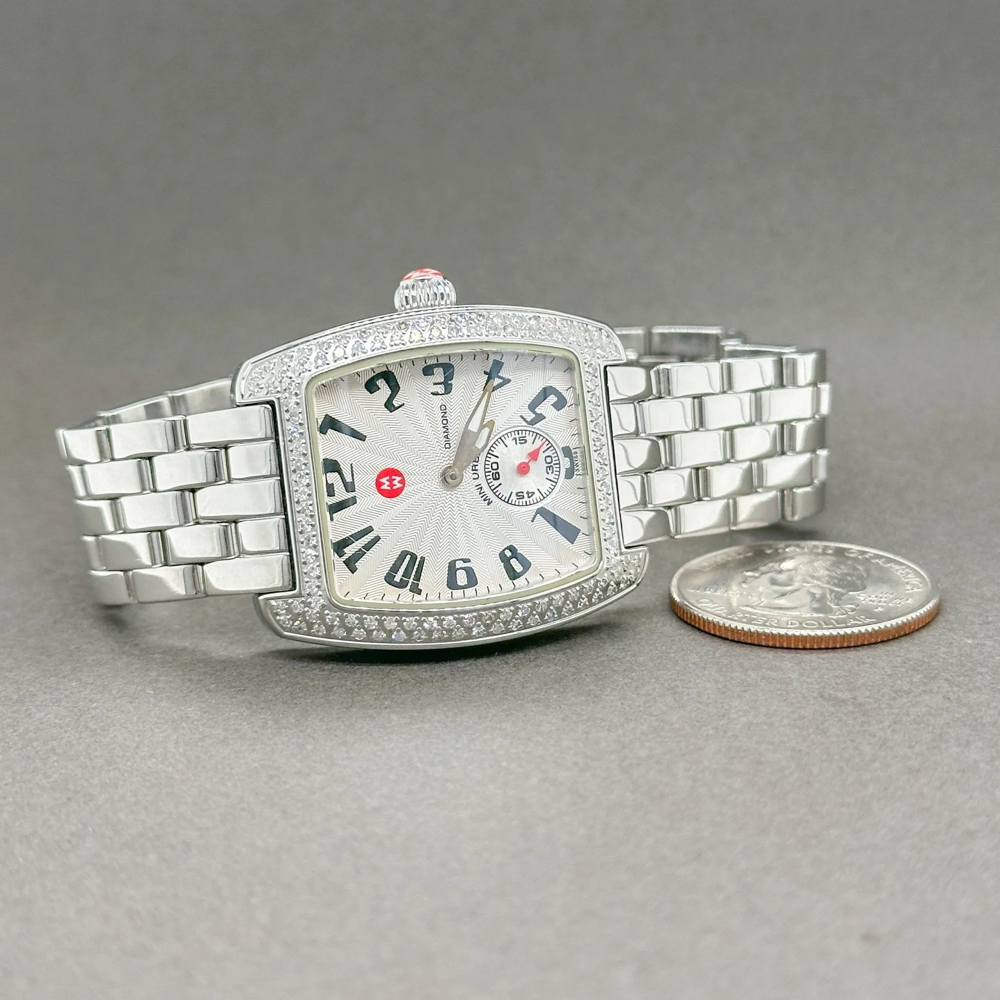 Estate Michele Mini Urban 0.65ctw Diamond Women’s Quartz Watch Ref# MW02A01A2001