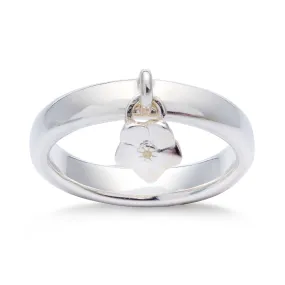 Forget-Me-Not Silver Charm Ring