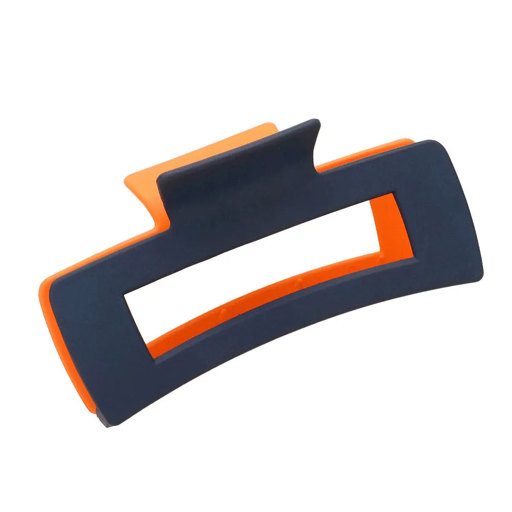 Game Day Two Tone Open Rectangle Hair Claw Clip