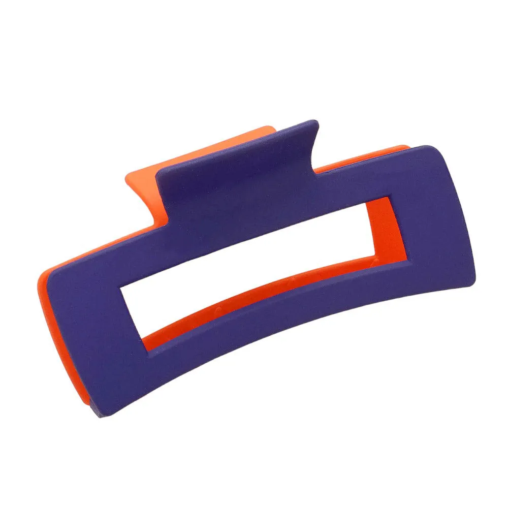 Game Day Two Tone Open Rectangle Hair Claw Clip