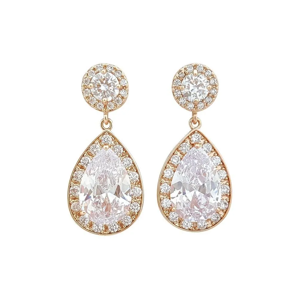 Gold Drop Earrings-Evita