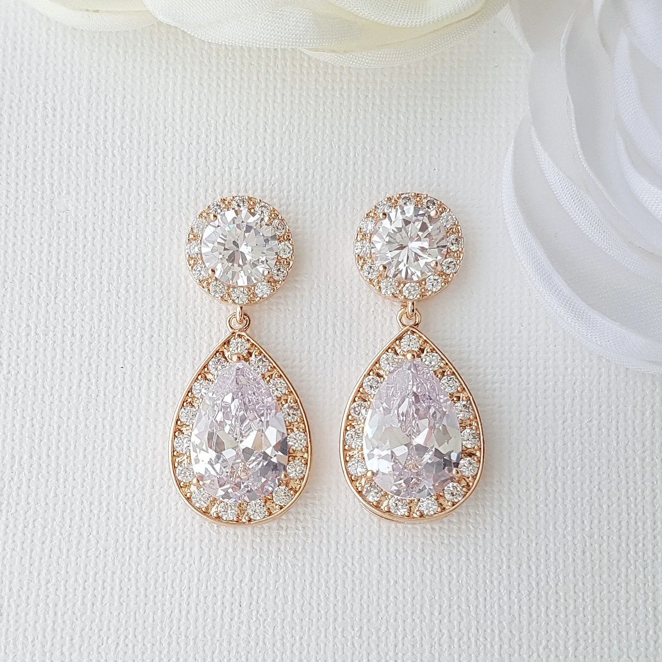 Gold Drop Earrings-Evita