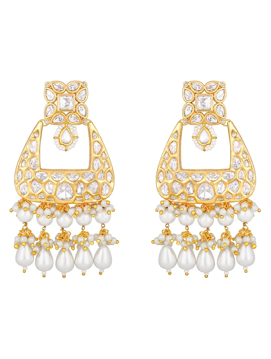 Gold Plated Kundan Earrings